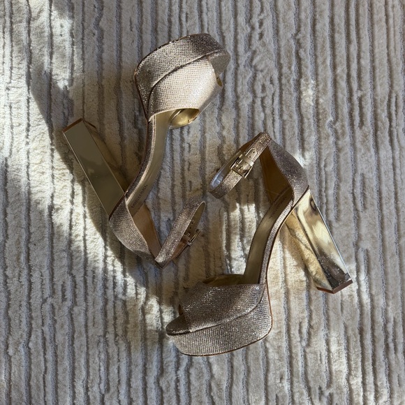 Michael Kors Glittering Gold Platform Heels - Picture 5 of 5